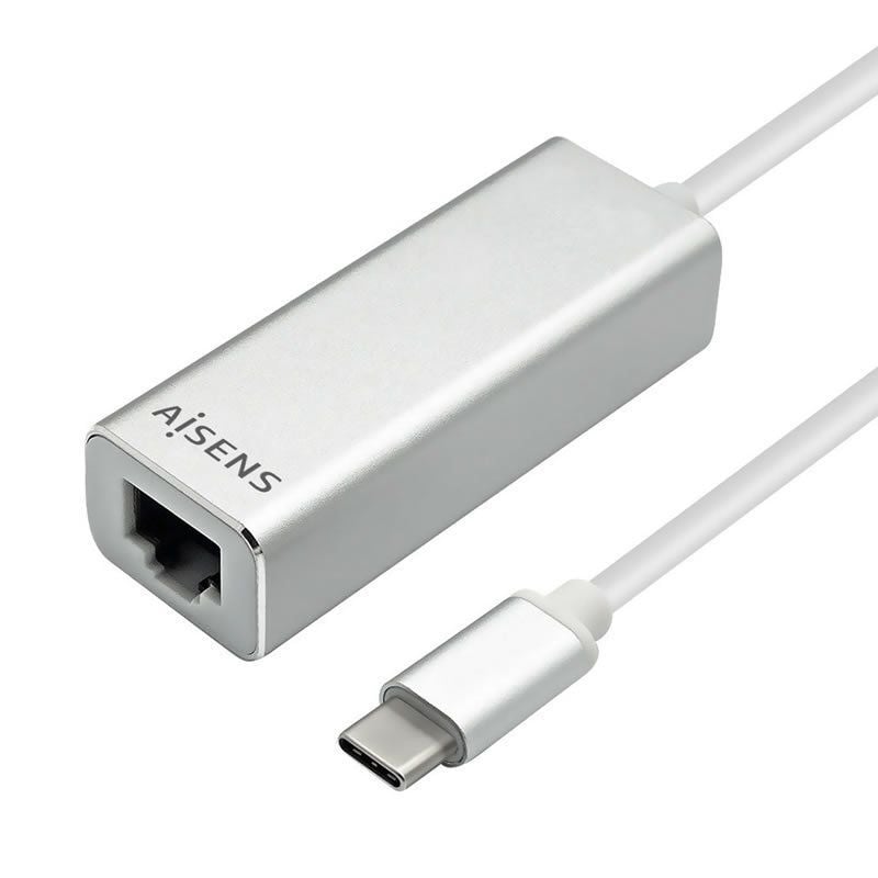 Adaptador USB Tipo-C - RJ45 Aisens A109-0341/ 1000Mbps