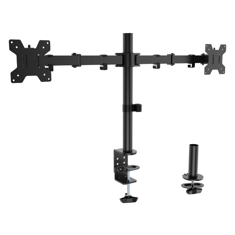 Soporte de Mesa para 2 Monitores Aisens DT32TSR-279/ Giratorio/ Inclinable/ hasta 10kg