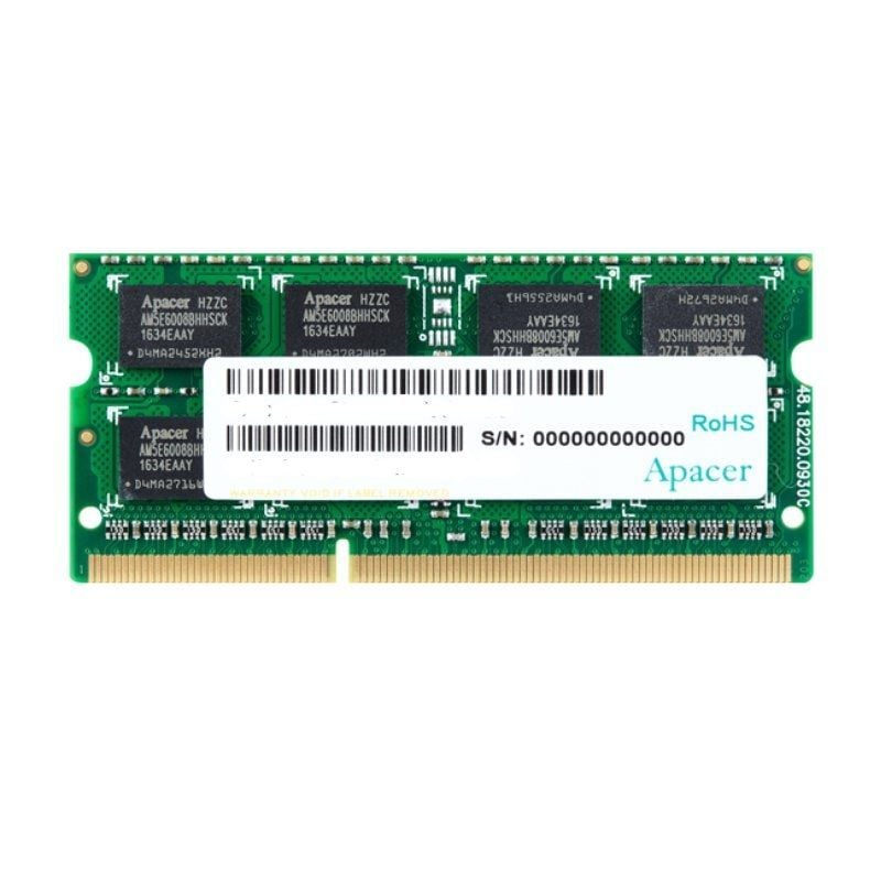 Memoria RAM Apacer DS.04G2K.KAM 4GB/ DDR3/ 1600MHz/ 1.5V/ CL11/ SODIMM