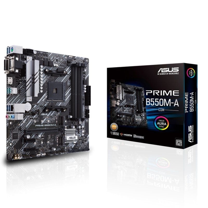Placa Base Asus Prime B550M-A/CSM Socket AM4/ DDR4/ PCIe 4.0/ Micro ATX