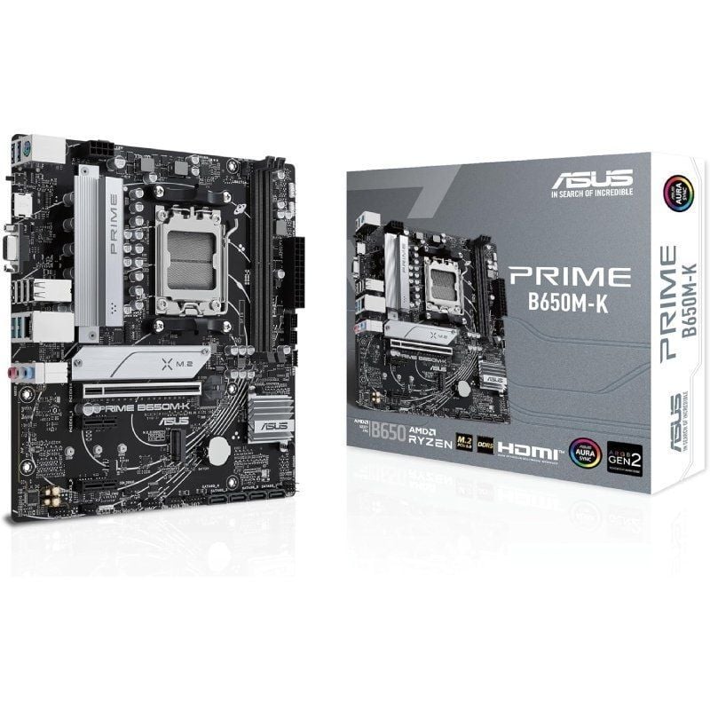 Placa Base Asus Prime B650M-K/ Socket AM5/ DDR5/ PCIe 5.0/ Micro ATX