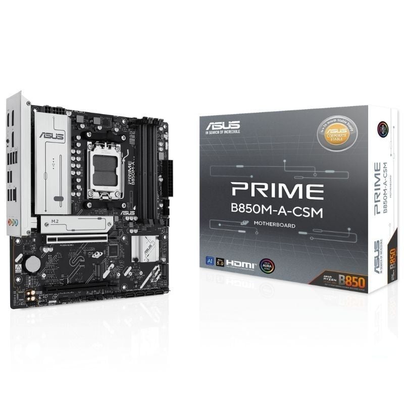 Placa Base Asus Prime B850M-A-CSM Socket AM5/ DDR5/ PCIe 5.0/ Micro ATX