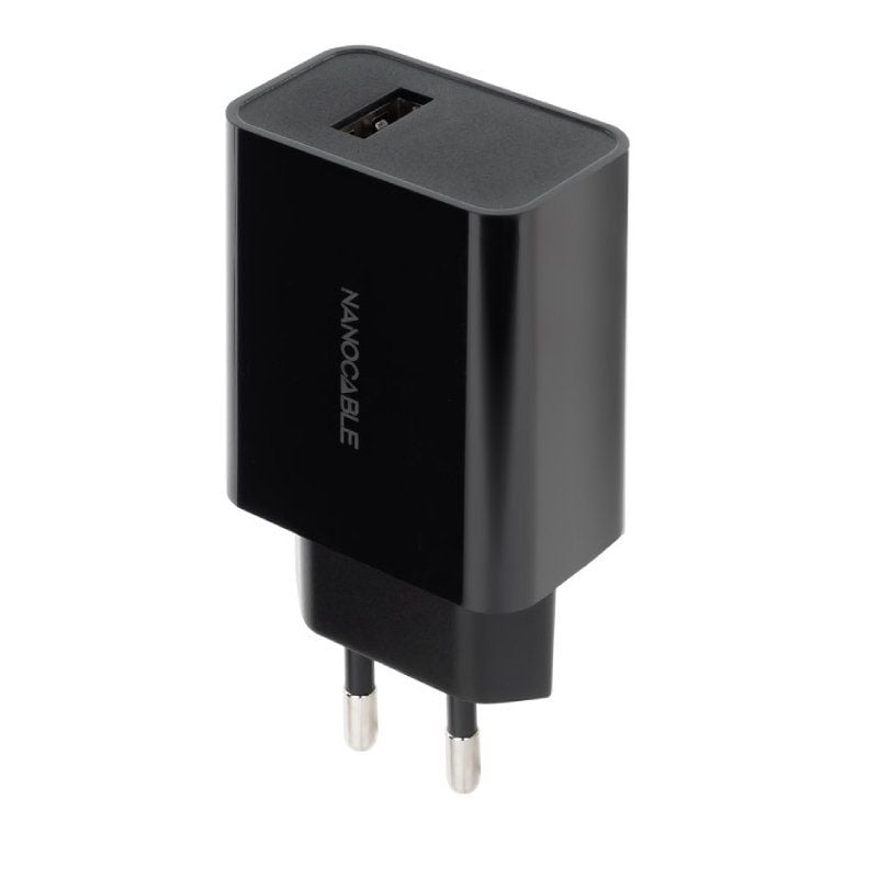Cargador de Pared Nanocable 10.10.2004/ 1xUSB/ 10W/ Negro