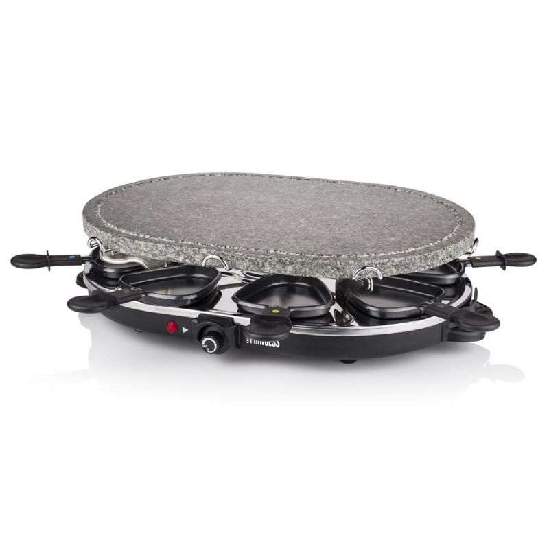 Parrilla Princess Stone 8 Oval & Raclette 162720/ 1200W/ Tamaño 430*300mm