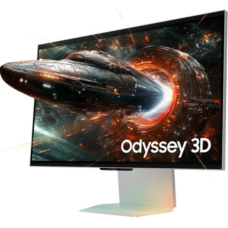 Monitor Gaming Samsung Odyssey 3D G90XF S27FG900XU 27'/ 4K/ 1ms/ 165Hz/ 3D/ Multimedia/ Regulable en altura/ Plata