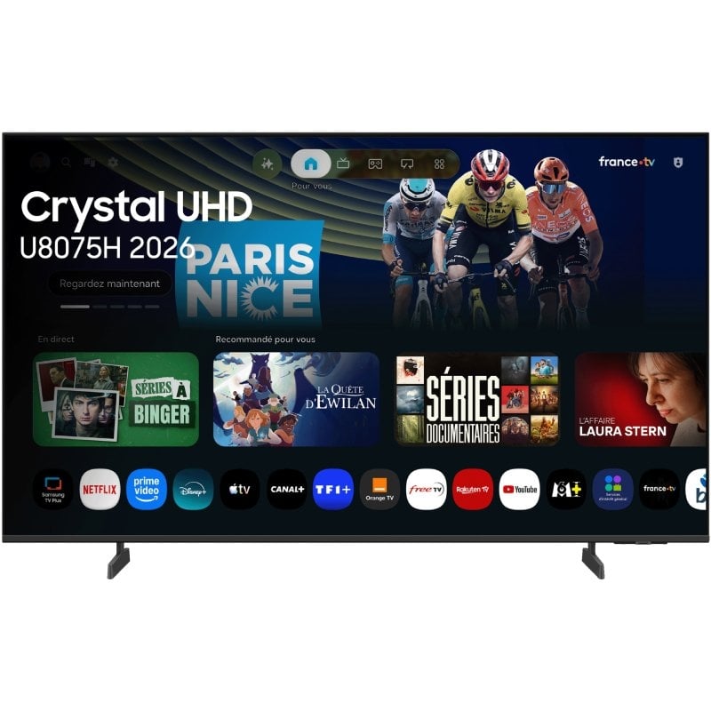 Televisor Samsung Crystal 4K AI U8075H 65'/ Ultra HD 4K/ Smart TV/ WiFi