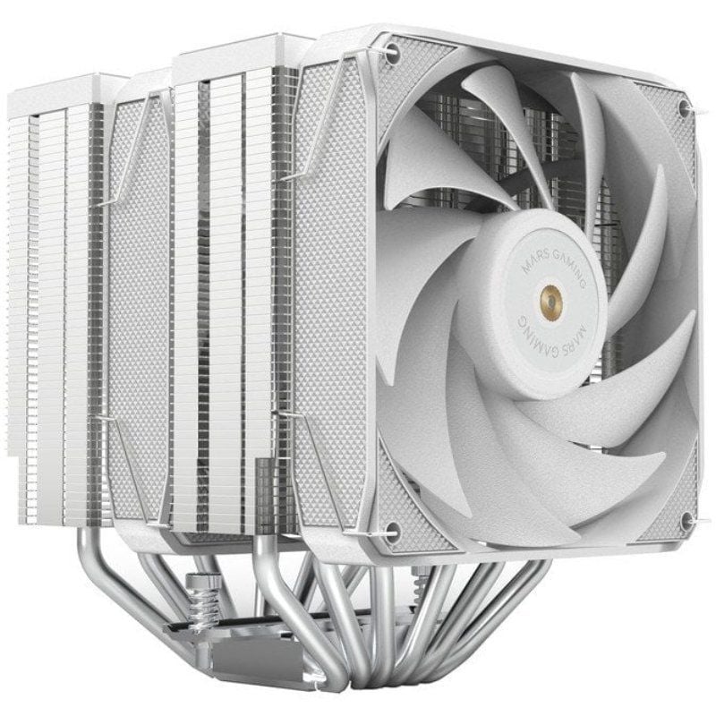 Ventilador con Disipador Mars Gaming MCPU-XU6/ 2x 12cm/ Blanco