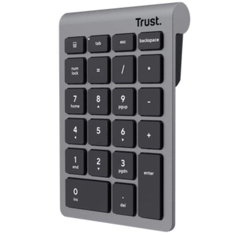 Teclado Numérico Inalámbrico Trust Xalas Wireless/ Plata