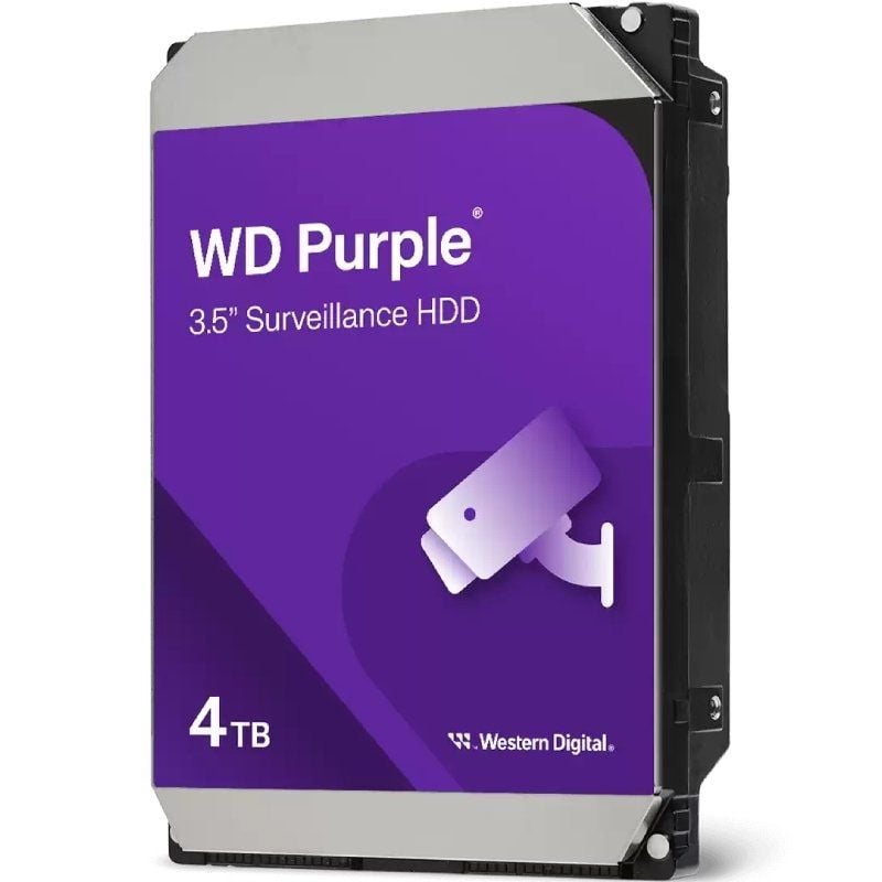Disco Duro Western Digital WD Purple Surveillance 4TB/ 3.5'/ SATA III/ 128MB