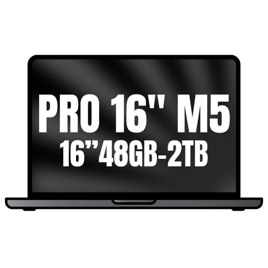 Apple macbook pro 16'/ m5 max 18-core cpu/ 48gb/ 2tb ssd/ 40-core gpu/ negro espacial