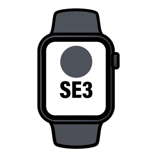 Apple Watch SE3/ GPS/ 40mm/ Caja de Aluminio Medianoche/ Correa Deportiva Negra S/M
