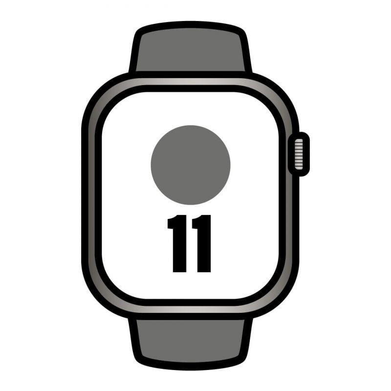 Apple Watch Series 11/ GPS/ Cellular/ 46mm/ Titanio Natural/ Correa Deportiva Gris Piedra M/L
