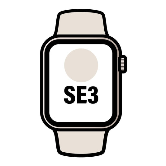 Apple Watch SE3/ GPS/ 44mm/ Caja de Aluminio Blanco Estrella/ Correa Deportiva Arena S/M