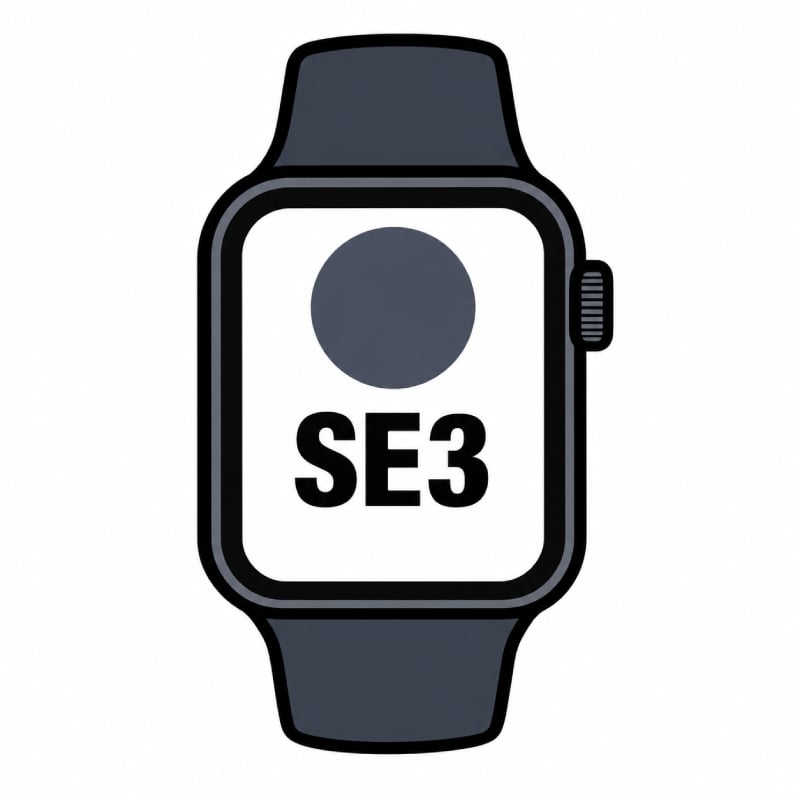 Apple Watch SE3/ GPS/ Cellular/ 44mm/ Caja de Aluminio Medianoche/ Correa Deportiva Azul Marino M/L