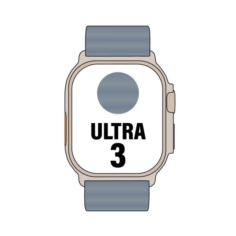 Apple Watch Ultra 3 GPS/ Cellular 49mm Caja de Titanio Natural/ Correa Ocean Azul Naútico