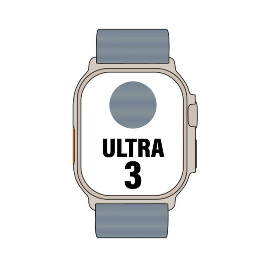 Apple Watch Ultra 3 GPS/ Cellular 49mm Caja de Titanio Natural/ Correa Ocean Azul Naútico