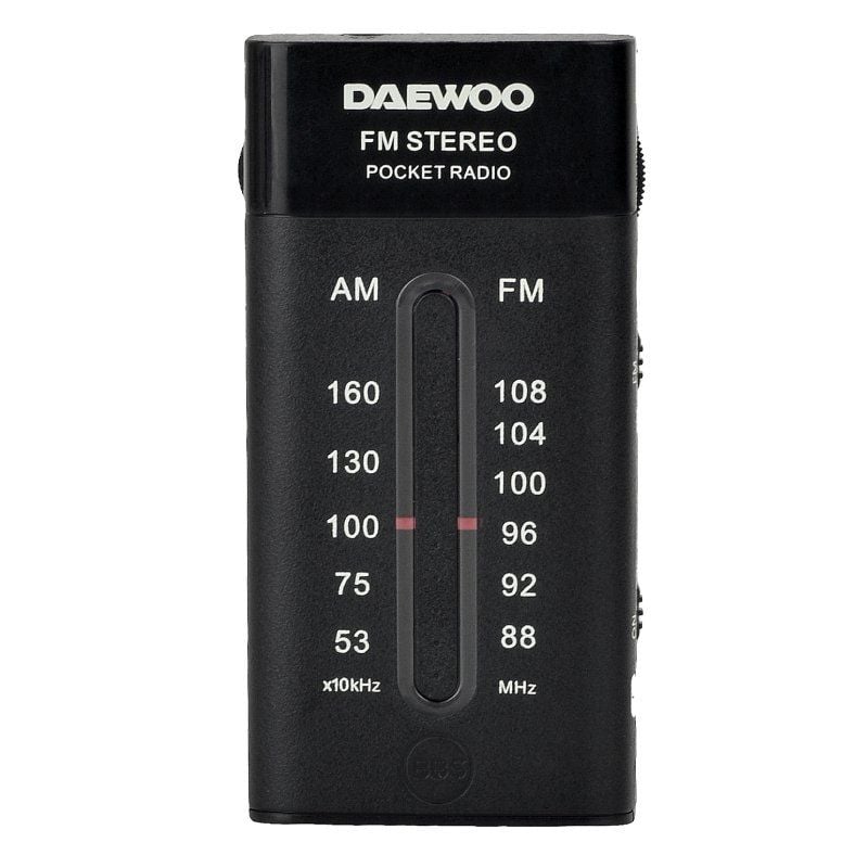 Radio Portátil Daewoo DW1109/ a Pilas/ Negra