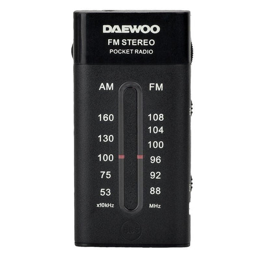Radio Portátil Daewoo DW1109/ a Pilas/ Negra