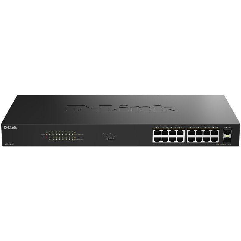 Switch D-Link DGS-1018P/E 18 Puertos/ RJ-45 Gigabit 10/100/1000 PoE/ SFP