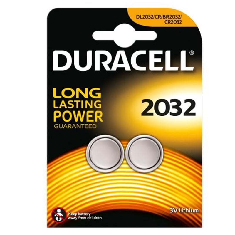 Pack de 2 Pilas de Botón Duracell DL2032/ 3V