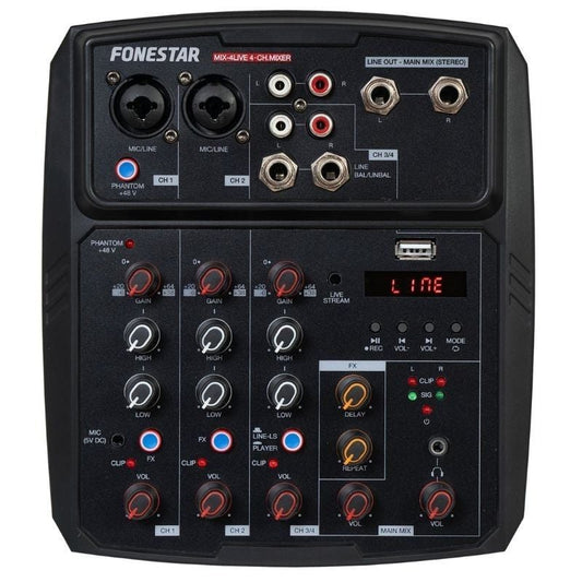Mesa de Mezclas Fonestar MIX-4LIVE