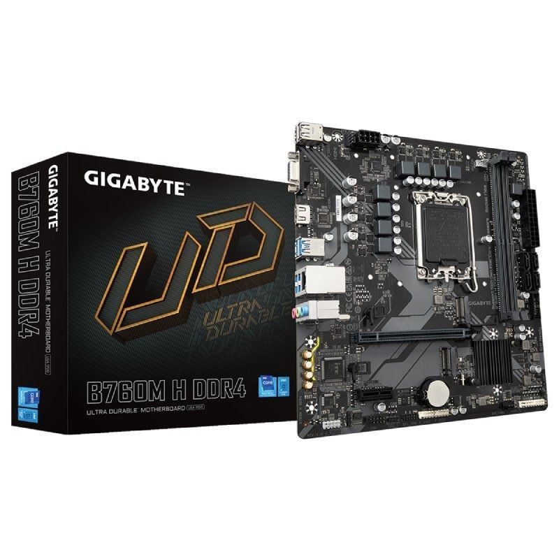 Placa Base Gigabyte B760M H DDR4 Socket 1700/ DDR4/ PCIe 4.0/ Micro ATX