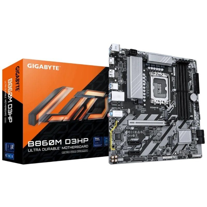 Placa Base Gigabyte B860M D3HP Socket 1851/ DDR5/ PCIe 5.0/ Micro ATX