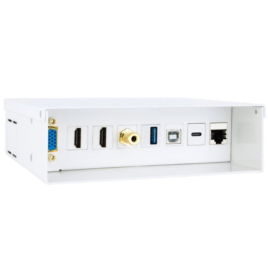 Caja de Conexiones Nanocable 10.35.0004/ VGA - 2x HDMI - Jack 3.5 - USB 3.0 - USB Tipo-C - USB 2.0 - RJ45