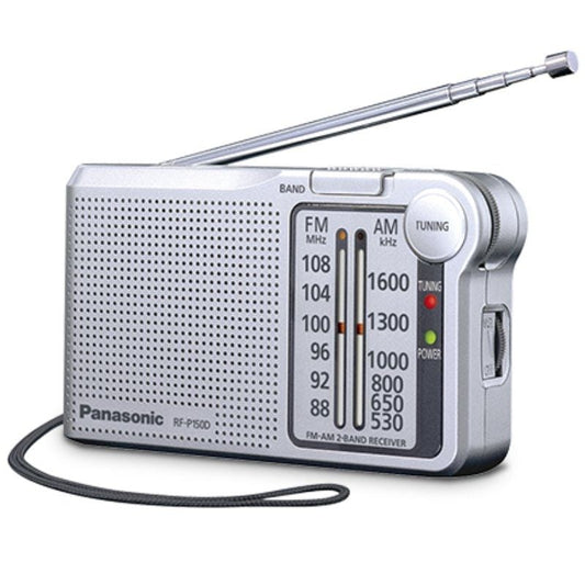 Radio Portátil Panasonic RF-P150D/ con Batería/ a Pilas/ Plateada