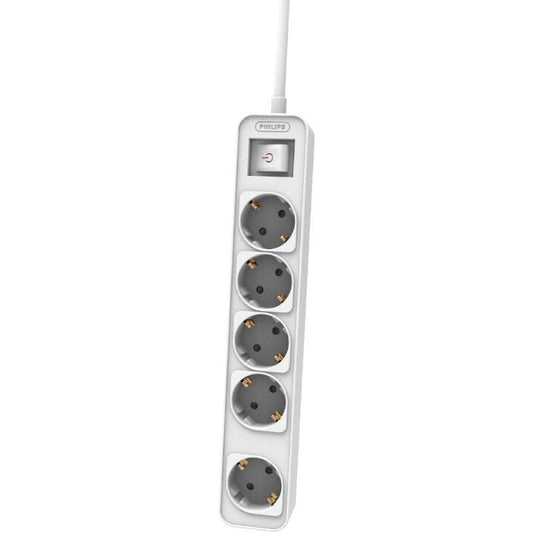 Regleta con Interruptor Philips CHP2154W/12/ 5 Tomas de corriente/ Cable 1.5m/ Blanco
