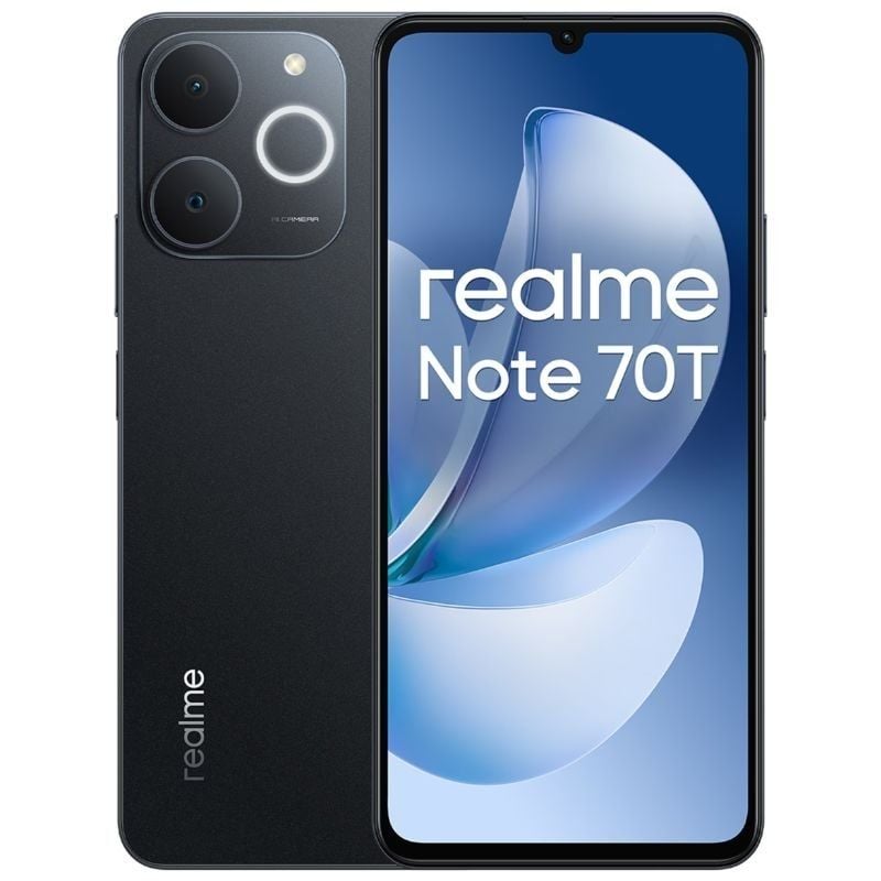 Smartphone realme note 70t 4gb/ 128gb/ 6.74'/ negro obsidiana