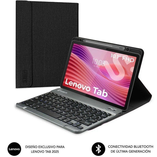 Funda con Teclado Subblim Shock Case Lenovo Tab 10.1' 2025/ Negra
