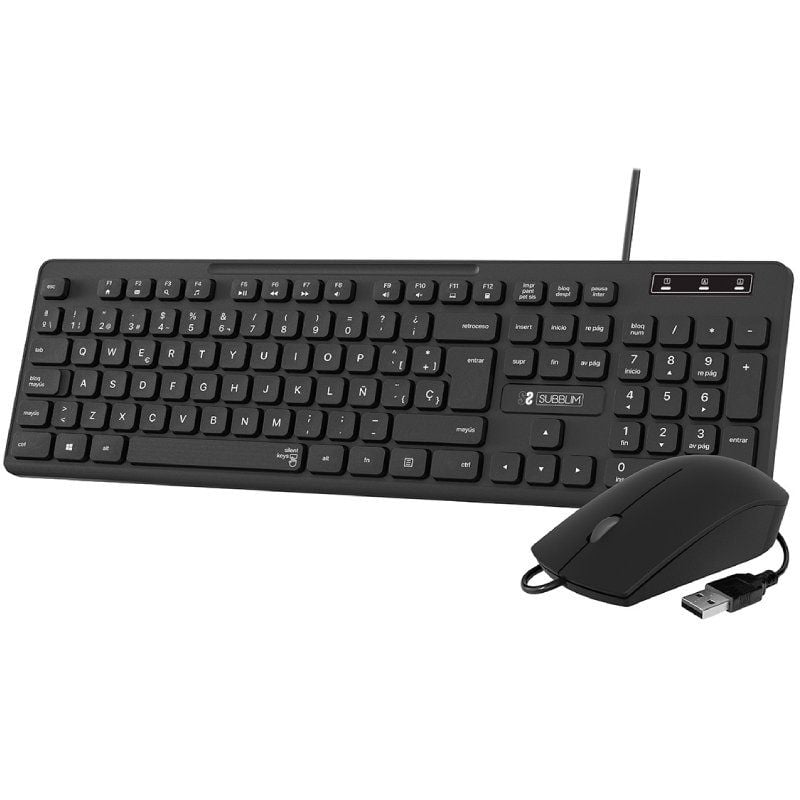 Teclado y Ratón Subblim Combo Business Slim CSSK01