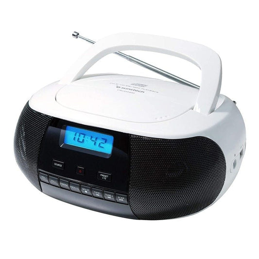 Radio CD Sunstech CRUSM400WT/ con Cable/ Blanca