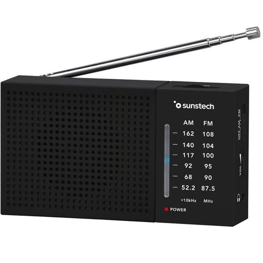 Radio Portátil Sunstech RPS412/ a Pilas/ Negra