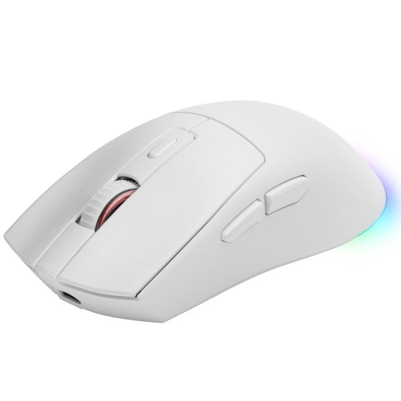 Ratón Gaming Inalámbrico Mars Gaming MM-T3/ Batería recargable/ Hasta 14400 DPI/ Blanco