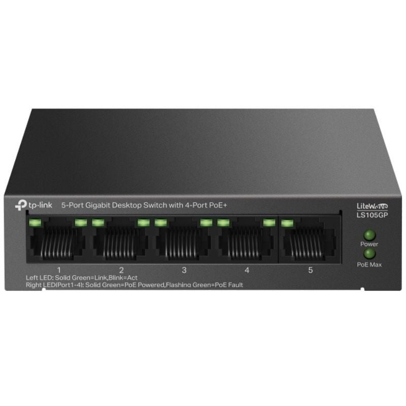 Switch TP-Link LS105GP 5 Puertos/ RJ-45 10/100/1000 PoE+