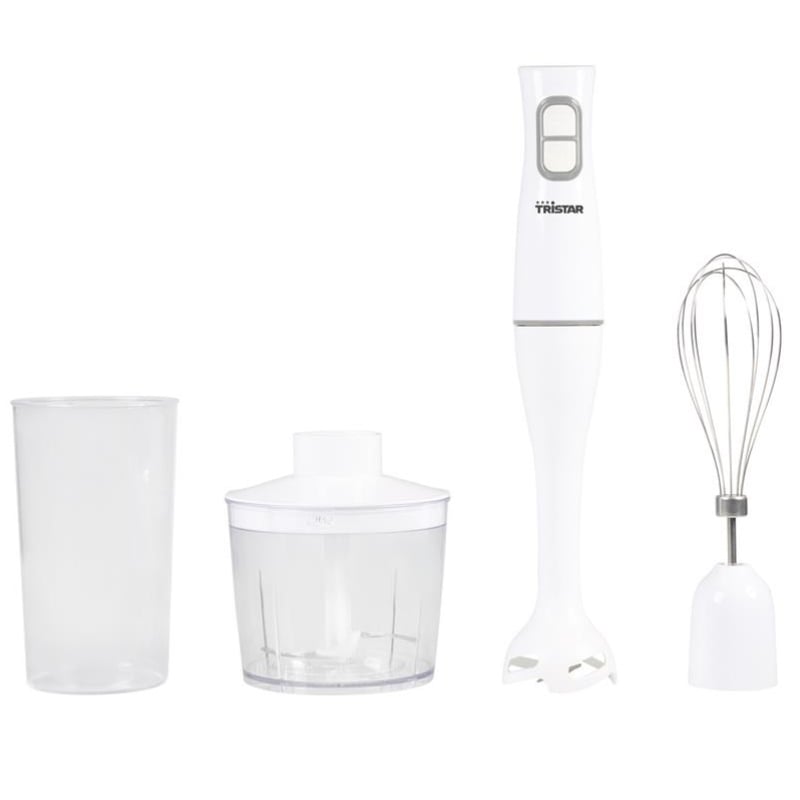Batidora de mano Tristar MX-4851/ 350W/ Incluye Batidor, Picadora y Vaso Medidor