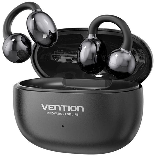 Auriculares Bluetooth Vention Echo Clip A11 Pro con estuche de carga/ Autonomía 6h/ Negro