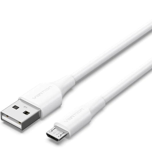 Cable USB 2.0 Vention CTIWH/ USB Macho - MicroUSB Macho/ 480Mbps/ 2m/ Blanco