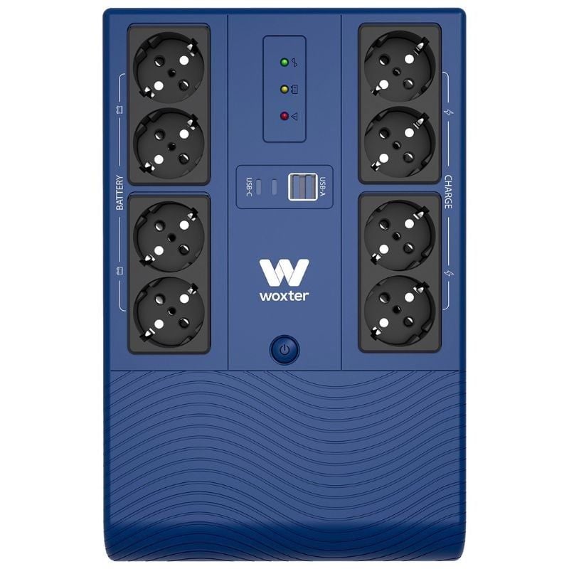 SAI Línea Interactiva Woxter Multibase UPS 1200 VA/ 1200VA-720W/ 8 Salidas/ Formato Torre